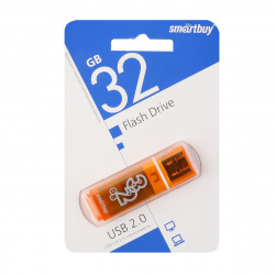 Флеш-память USB 32 Gb Smartbuy Glossy series Orange