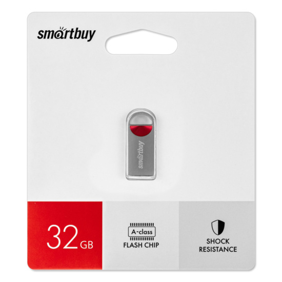 Флеш-память USB 32 Gb Smartbuy Metal MC8 Red (SB032GBMC8)