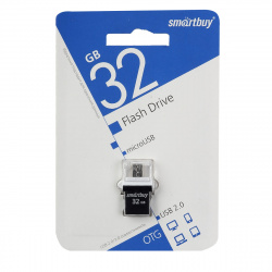Флеш-память USB 32 Gb Smartbuy OTG POKO series Black (SB32GBPO-K)