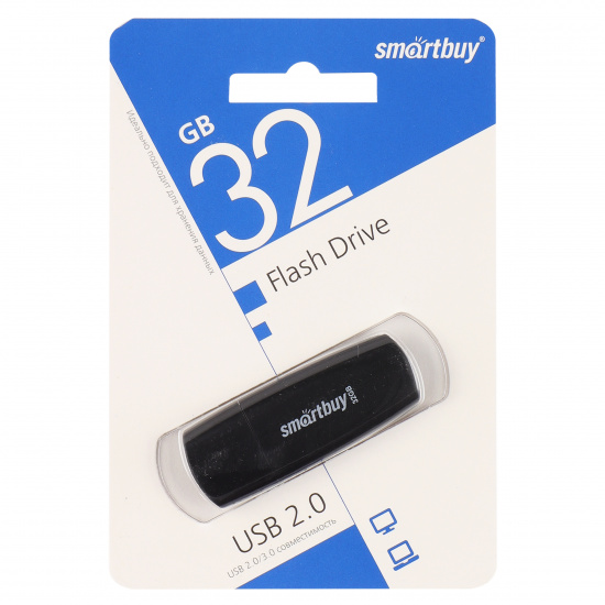Флеш-память USB 32 Gb Smartbuy Scout Black (SB032GB2SCK)