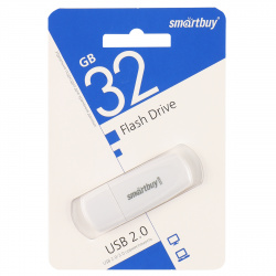 Флеш-память USB 32 Gb Smartbuy Scout White (SB032GB2SCW)