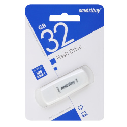 Флеш-память USB 32 Gb Smartbuy Scout White USB 3.0/3.1 (SB032GB3SCW)