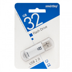 Флеш-память USB 32 Gb Smartbuy V-Cut Silver (SB32GBVC-S)