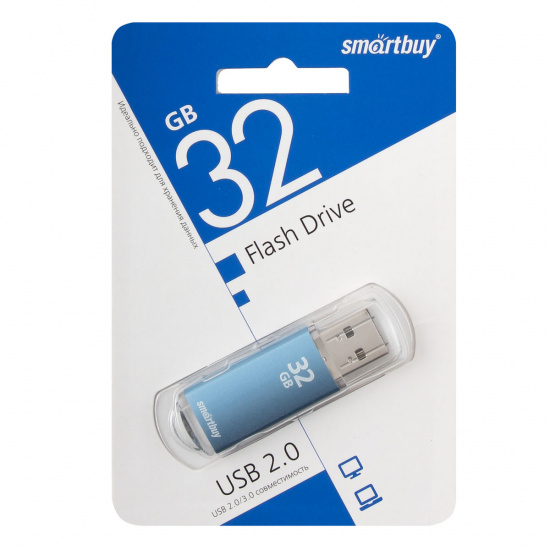 Флеш-память USB 32 Gb Smartbuy V-Cut Blue (SB32GBVC-B)