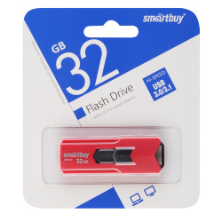 Флеш-память USB 32 Gb Smartbuy STREAM Red USB 3.0 (SB32GBST-R3)