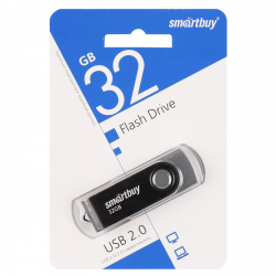 Флеш-память USB 32 Gb Smartbuy Twist Black (SB032GB2TWK)