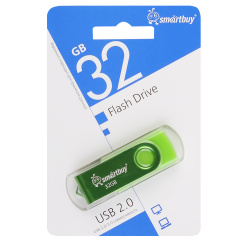 Флеш-память USB 32 Gb Smartbuy Twist Acid Green (SB032GB2TWAG)