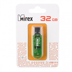 Флеш-память USB 32 Gb Mirex Elf GREEN, зеленый