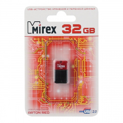 Флеш-память USB 32 Gb Mirex ARTON RED, черно/красный