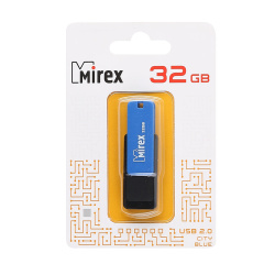 Флеш-память USB 32 Gb Mirex City Blue, черный/синий