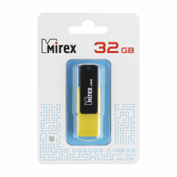 Флеш-память USB 32 Gb Mirex City Yellow, черный/желтый