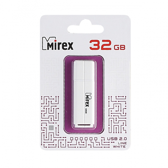 Флеш-память USB 32 Gb Mirex Line White, белый