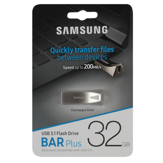 Флеш-память USB 32 Gb Samsung Bar Plus Silver USB 3.1