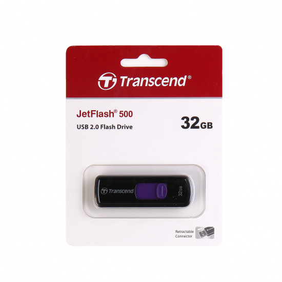 Флеш-память USB 32 Gb Transcend Jet Flash 500 (TS32GJF500) черный/фиолетовый