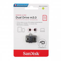 Флеш-память USB 32 Gb SanDisk Ultra Android Dual Drive OTG, Black (SDDD3-032G-G46)