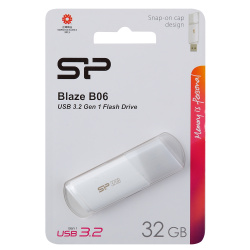 Флеш-память USB 32 Gb Silicon Power Blaze B06, USB 3.0 white