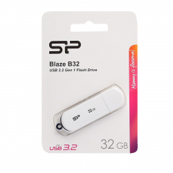 Флеш-память USB 32 Gb Silicon Power Blaze B32 White USB 3.2