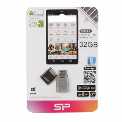 Флеш-память USB 32 Gb Silicon Power Mobile X10, OTG (USB/microUSB)