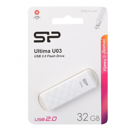 Флеш-память USB 32 Gb Silicon Power Ultima U03 White