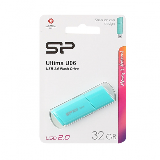 Флеш-память USB 32 Gb Silicon Power Ultima U06 Бирюзовый