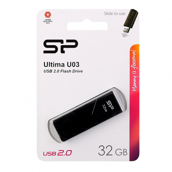 Флеш-память USB 32 Gb Silicon Power Ultima U03 Black