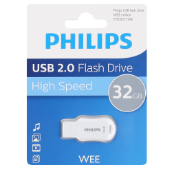 Флеш-память USB 32 Gb Philips WEE 2.0. белый