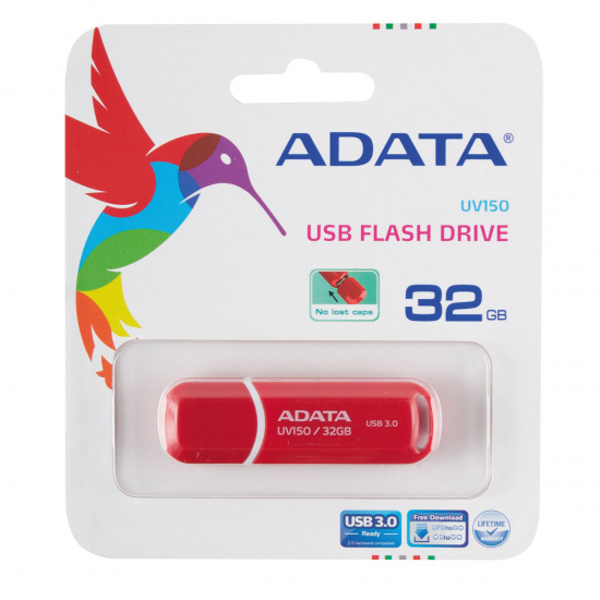 Флеш-память USB 32 Gb A-DATA UV150 USB 3.0 Красный