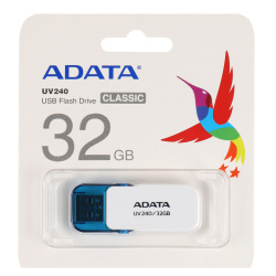 Флеш-память USB 32 Gb A-DATA UV240 белый