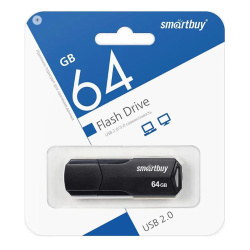 Флеш-память USB 64 Gb Smartbuy CLUE Black (SB64GBCLU-K)