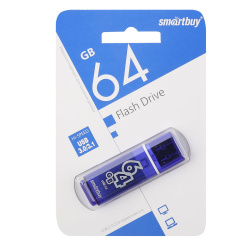 Флеш-память USB 64 Gb Smartbuy Glossy series Dark Blue (SB64GBGS-DB) USB 3.0