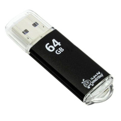 Флеш-память USB 64 Gb Smartbuy V-Cut Black (SB64GBVC-K)