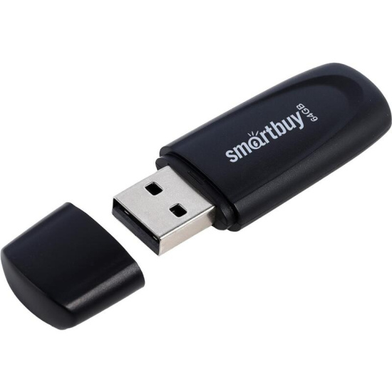 Флеш-память USB 64 Gb Smartbuy Scout Black (SB064GB2SCK)