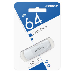 Флеш-память USB 64 Gb Smartbuy Scout White (SB064GB2SCW)