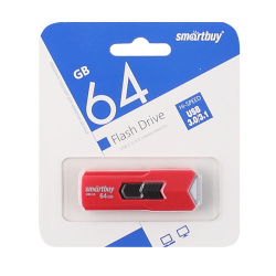 Флеш-память USB 64 Gb Smartbuy STREAM Red (SB64GBST-R3) USB 3.0