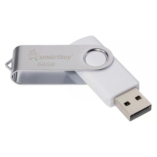 Флеш-память USB 64 Gb Smartbuy Twist White (SB064GB2TWW)