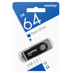 Флеш-память USB 64 Gb Smartbuy Twist Black (SB064GB2TWK)