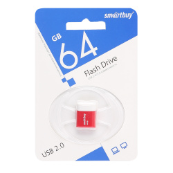 Флеш-память USB 64 Gb Smartbuy LARA Red (SB64GBLARA-R)