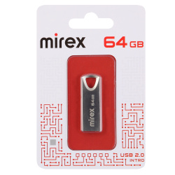 Флеш-память USB 64 Gb Mirex INTRO, металл