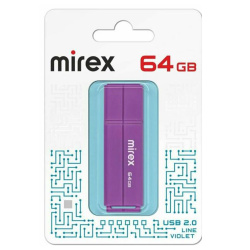 Флеш-память USB 64 Gb Mirex Line Violet, фиолетовый