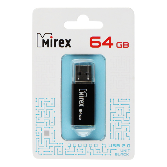 Флеш-память USB 64 Gb Mirex Unit, черный