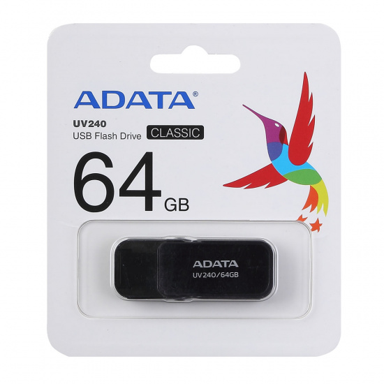 Флеш-память USB 64 Gb A-DATA UV240 черный