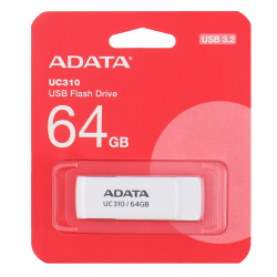Флеш-память USB 64 Gb  A-DATA UC310, USB 3.2, белый