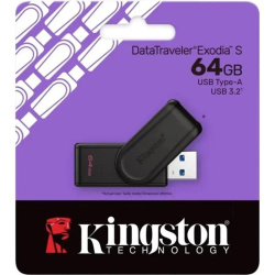 Флеш-память USB 64 Gb Kingston DT Exodia S черный USB 3.2