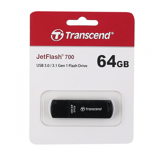 Флеш-память USB 64 Gb Transcend JetFlash 700 3.0 Black