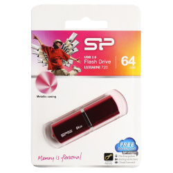 Флеш-память USB 64 Gb Silicon Power Luxmini 720 розовый