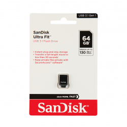 Флеш-память USB 64 Gb SanDisk CZ430 Ultra Fit USB 3.1 (SDCZ430-064G-G46)