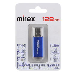 Флеш-память USB 128 Gb Mirex Unit Aqua синий USB 3.0 (13600-FM3UA128 )