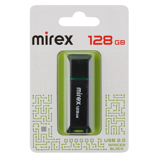 Флеш-память USB 128 Gb Mirex SPACER BLACK