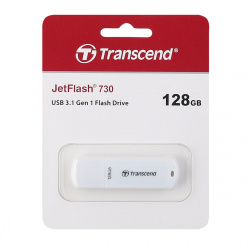Флеш-память USB 128 Gb Transcend JetFlash 730 White USB 3.0