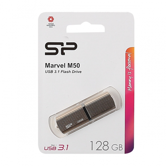 Флеш-память USB 128 Gb Silicon Power Marvel M50, USB 3.0 золотой